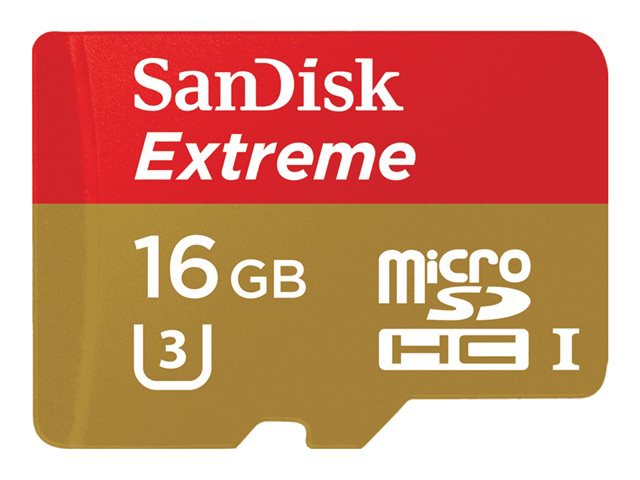 SanDisk Extreme - flash memory card - 16 GB - microSDHC UHS-I