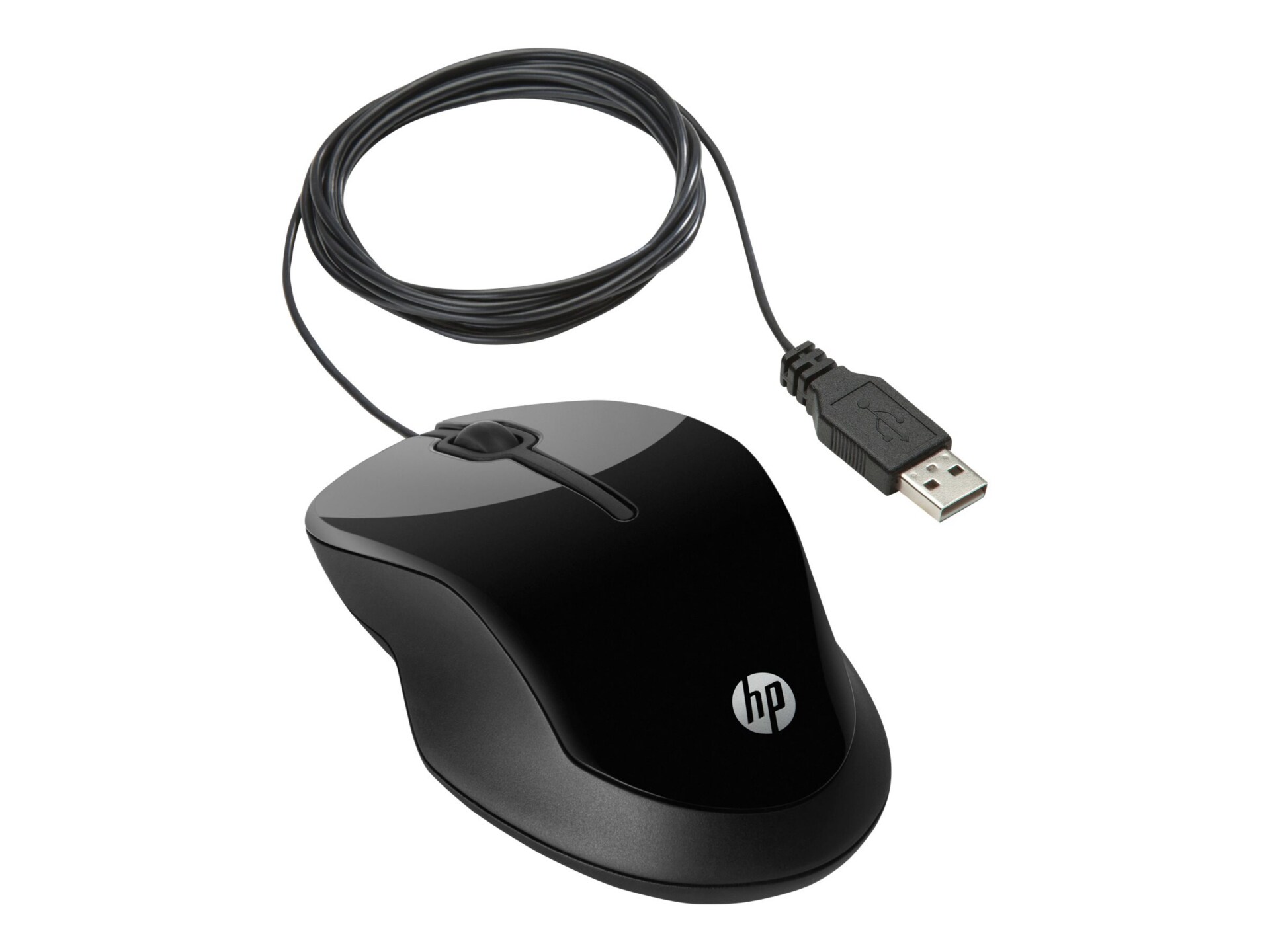 HP X1500 - mouse - USB - metallic gray, glossy black