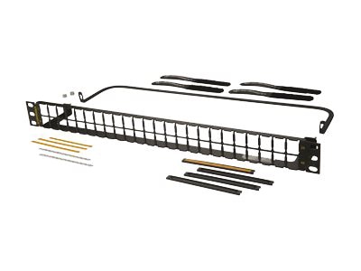 Ortronics HDJ Series Unloaded Flat Panel - patch panel with cable management - 1U - 19"