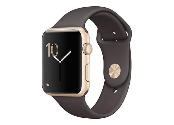 Apple Watch Series 1 - gold aluminum - smart watch with sport band - cocoa