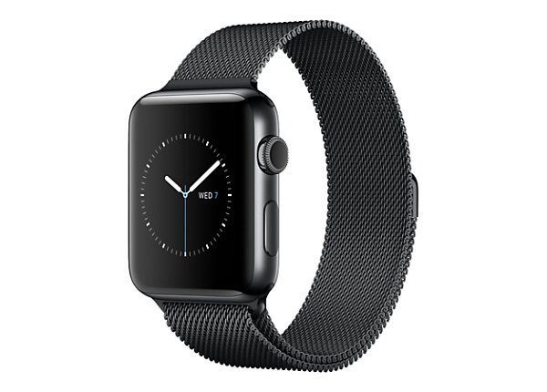 Apple Watch Series 2 - space black stainless steel - smart watch with milanese loop - space black