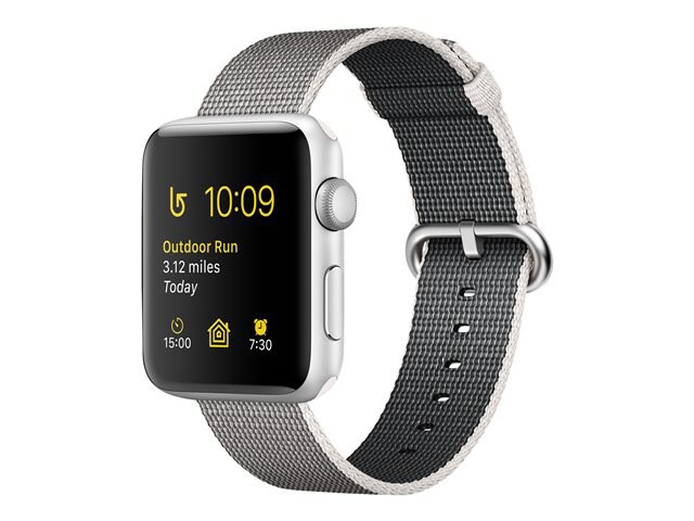 Apple Watch Series 2 - silver aluminum - smart watch with band pearl