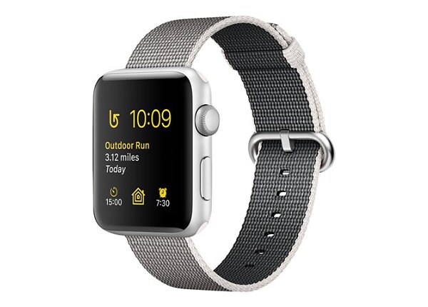 Apple Watch Series 2 - silver aluminum - smart watch with band pearl