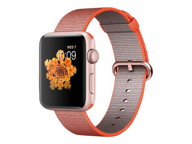 Apple Watch Series 2 - rose gold aluminum - smart watch with band space orange/anthracite