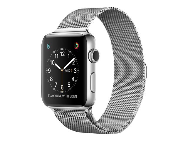 Apple Watch Series 2 - stainless steel - smart watch with milanese loop - silver - silver