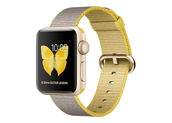 Apple Watch Series 2 - gold aluminum - smart watch with yellow/light gray band