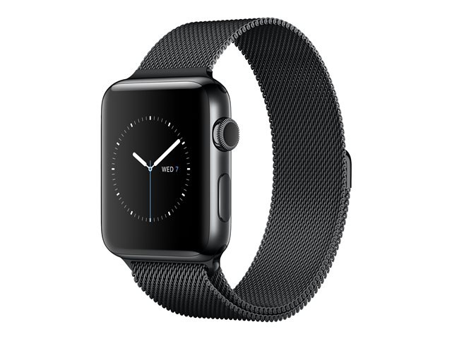 Apple Watch Series 2 - stainless steel - smart watch with milanese loop - space black - space black