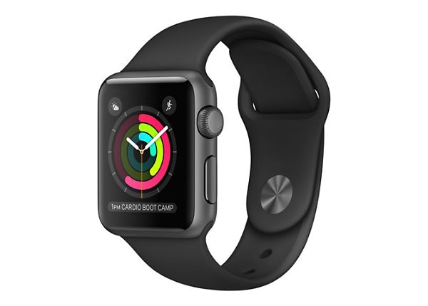 Apple Watch Series 2 - space gray aluminum - smart watch with sport band black