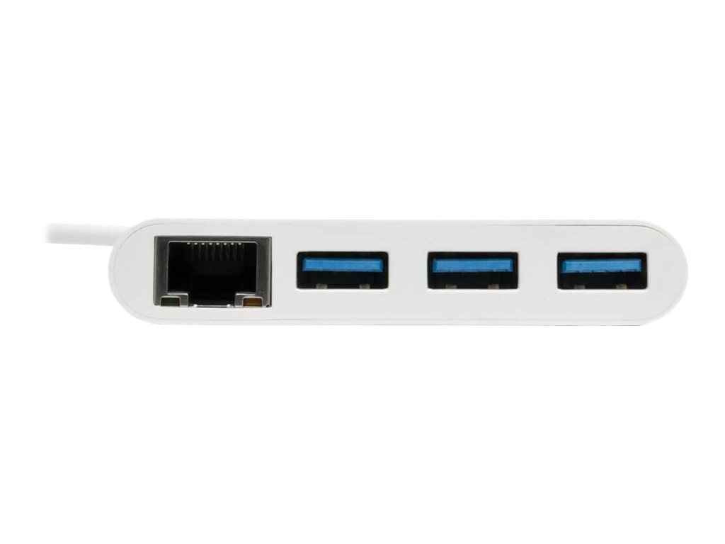 Thumbnail 3 of 11 for Eaton Tripp Lite Series 3-Port USB 3.x (5Gbps) Hub with LAN Port, USB-C to 3x USB-A Ports and Gigabit Ethernet, White