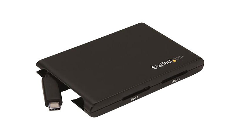 StarTech.com Dual-Slot SD Card Reader - USB 3.0 with USB-C - SD 4.0, UHS II