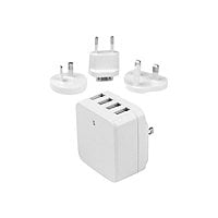 StarTech.com 4-Port USB Wall Charger - 34W/6.8A - Travel Charger 110V/220V