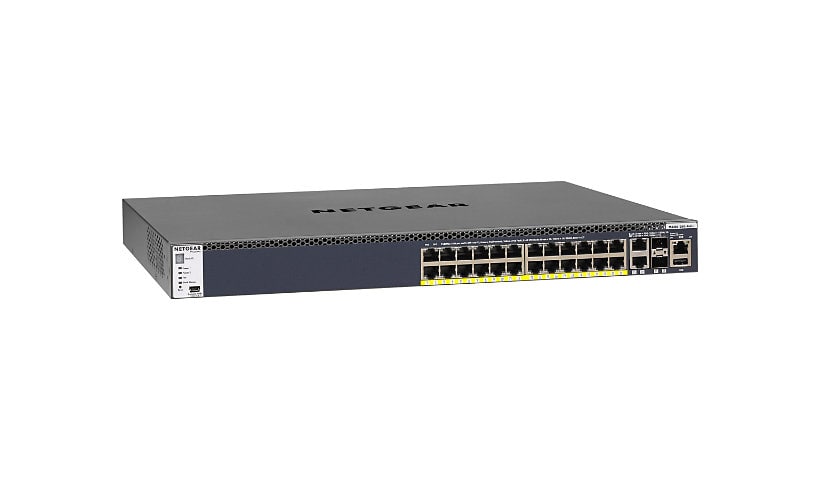 Netgear M4300 24x1G PoE+ Stackable Managed Switch with 2x10GBASE-T and 2xSFP+ (1000W PSU)