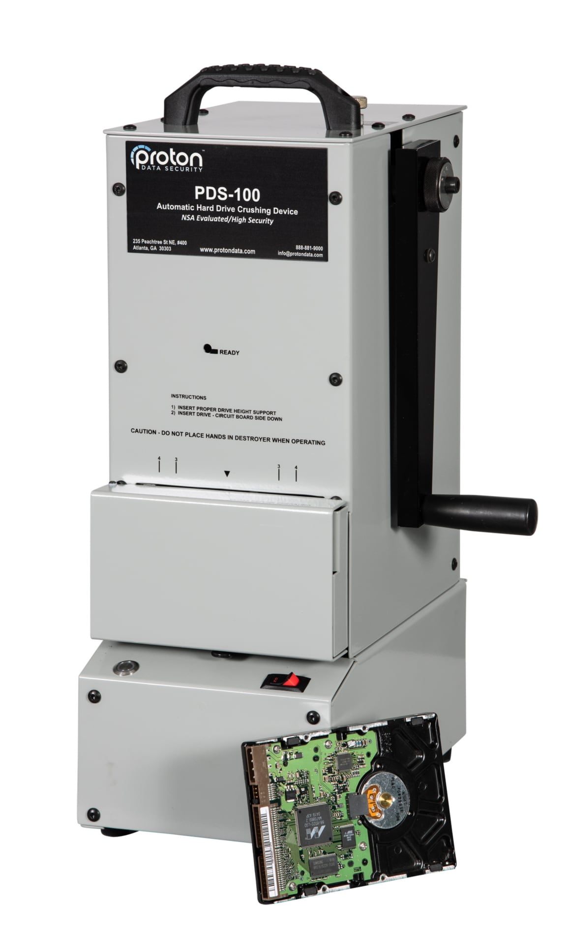 Proton PDS-100 - hard drive destroyer