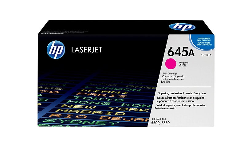 HP 645A (C9733A) Original Laser Toner Cartridge - Single Pack - Magenta - 1 Each