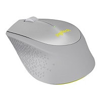 Logitech M330 SILENT PLUS - mouse - 2.4 GHz - gray, yellow