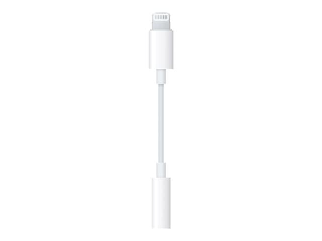 Apple Lightning to  mm Headphone Jack Adapter - for iPad/iPhone/iPod ( Lightning) - MMX62AM/A - Headphones 