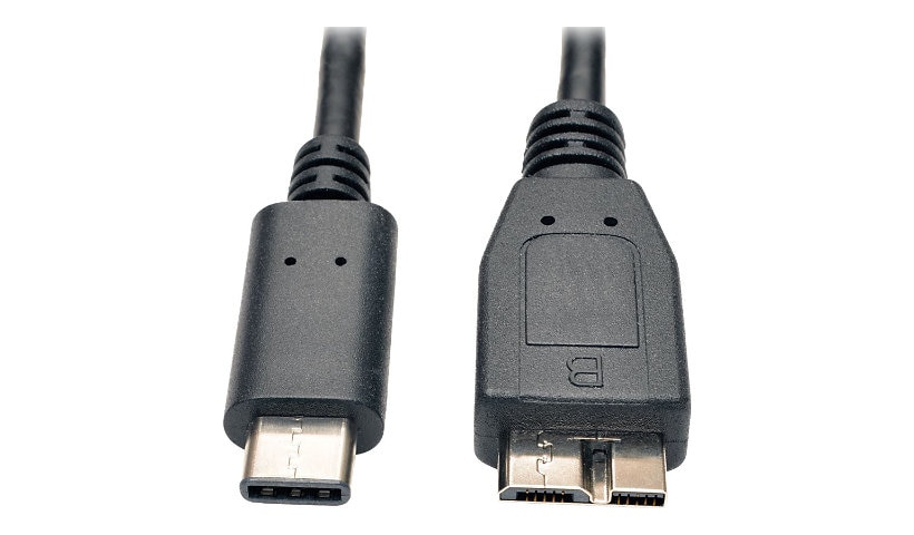 Eaton Tripp Lite Series USB-C to USB Micro-B Cable (M/M) - USB 3.2, Gen 2 (10 Gbps), Thunderbolt 3 Compatible, 3 ft.