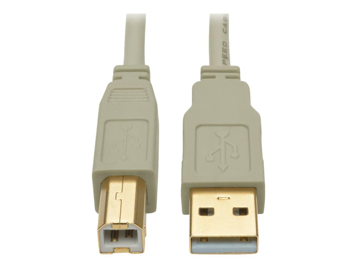 Eaton Tripp Lite Series USB 2.0 A to B Cable (M/M), Beige, 6 ft. (1.83 m) - USB cable - USB to USB Type B - 6 ft