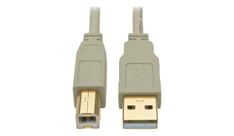 Eaton Tripp Lite Series USB 2.0 A to B Cable (M/M), Beige, 6 ft. (1.83 m) - USB cable - USB to USB Type B - 6 ft