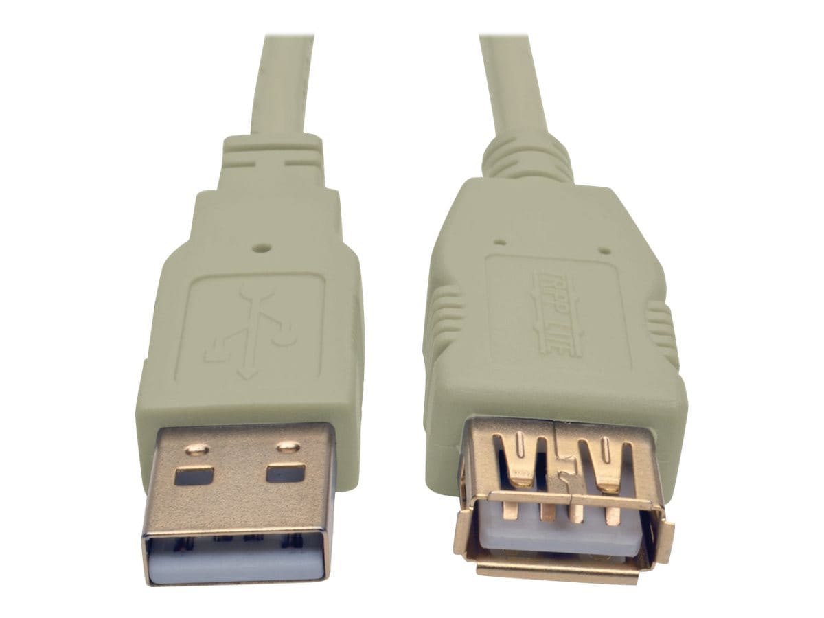 Tripp Lite 6ft USB 2.0 Hi-speed A/A Cable M/M 480 Mbps Beige, USB extension - USB extension cable - USB to USB - 6 ft