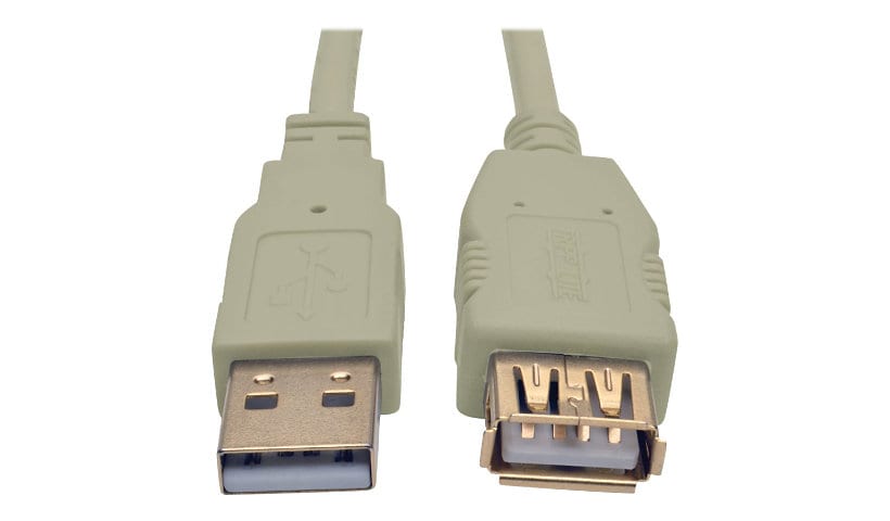 Tripp Lite 6ft USB 2.0 Hi-speed A/A Cable M/M 480 Mbps Beige, USB extension - USB extension cable - USB to USB - 6 ft