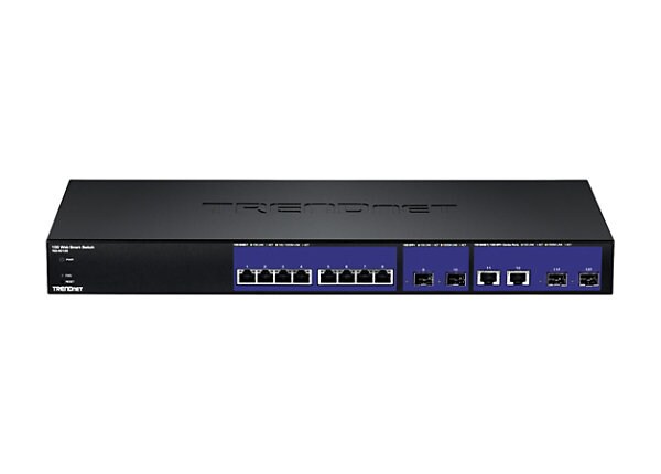 TRENDnet TEG 40128 - switch - 12 ports - smart - rack-mountable