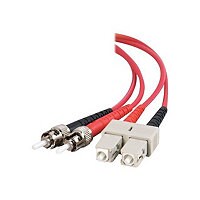 C2G 2m SC-ST 50/125 OM2 Duplex Multimode PVC Fiber Optic Cable - Red - patc
