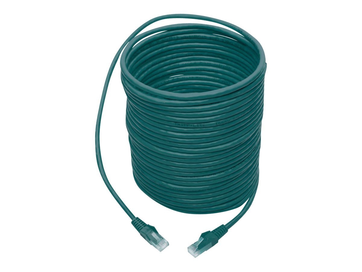 Eaton Tripp Lite Series Cat6 Gigabit Snagless Molded (UTP) Ethernet Cable (RJ45 M/M), PoE, Green, 35 ft. (10.67 m) -