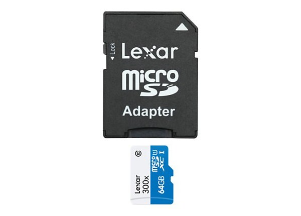 Lexar High Performance - flash memory card - 64 GB - microSDXC UHS-I
