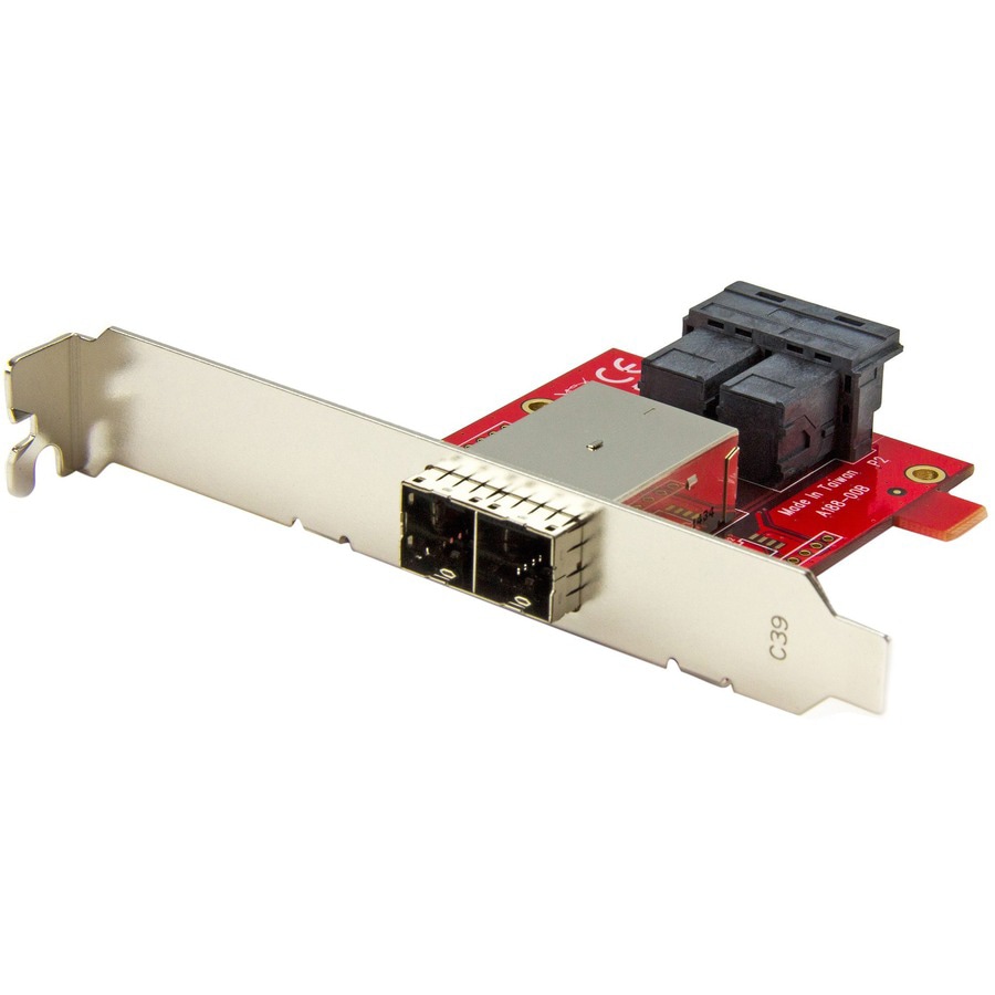 StarTech.com Mini-SAS Adapter, Dual SFF-8643 to SFF-8644, with Full and Low