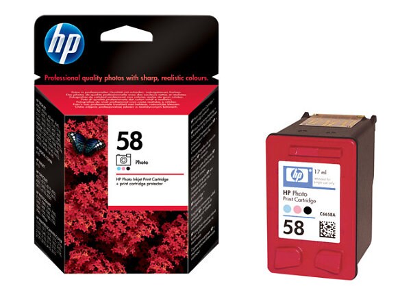 HP 58 - 1 - color (light cyan, light magenta, black) - original - print cartridge (photo)