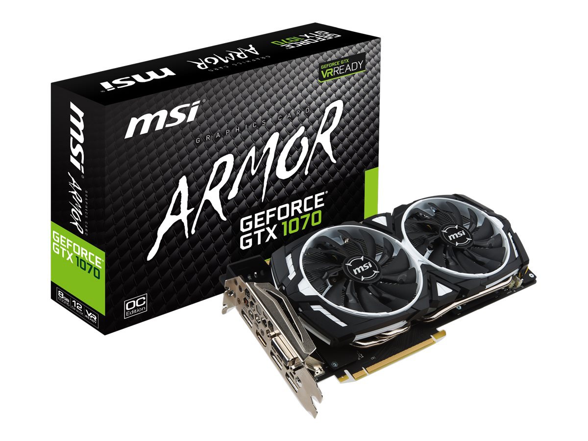 MSI GTX 1070 ARMOR 8G OC - graphics card - GF GTX 1070 - 8 GB