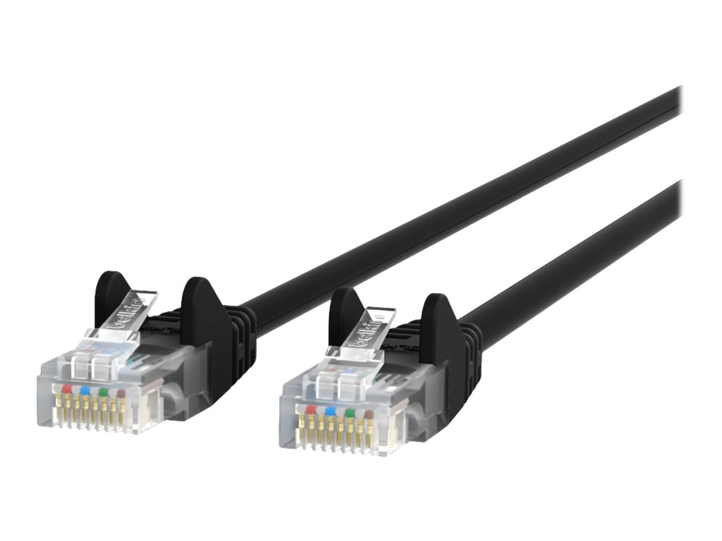 Belkin Cat6 3ft Black Ethernet Patch Cable, UTP, 24 AWG, Snagless, Molded, RJ45, M/M, 3'