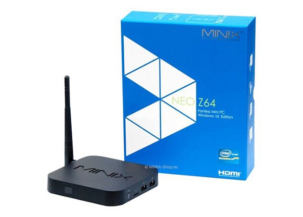 MiniX NEO Z64 - ultra compact mini desktop PC - Atom Z3735F 1.33 GHz - 2 GB - 32 GB
