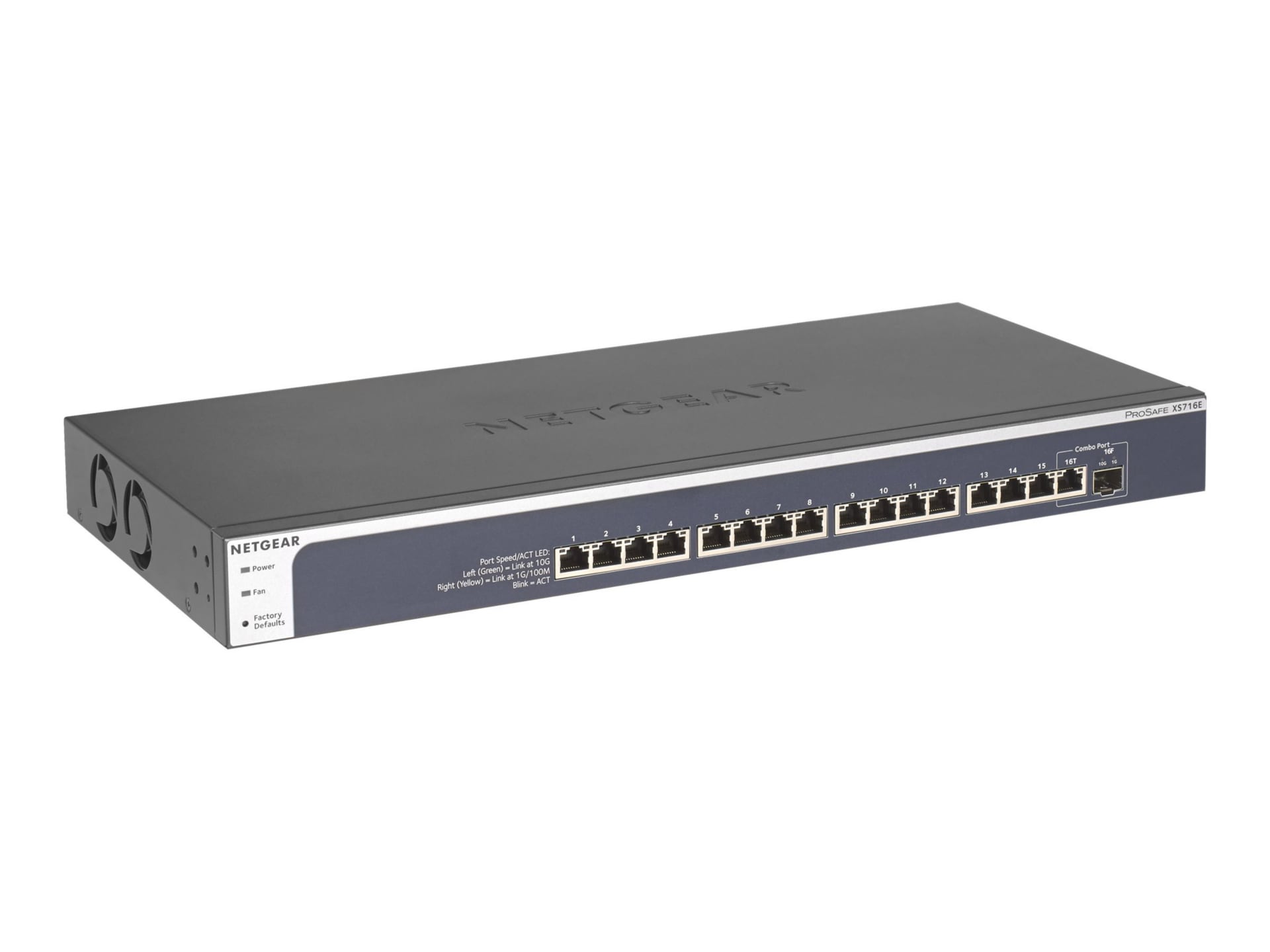 NETGEAR Plus XS716E - switch - 16 ports - managed - rack-mountable