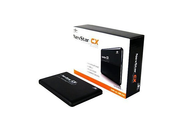 Vantec NexStar CX NST-200S2-BK - storage enclosure - SATA 1.5Gb/s - USB 2.0
