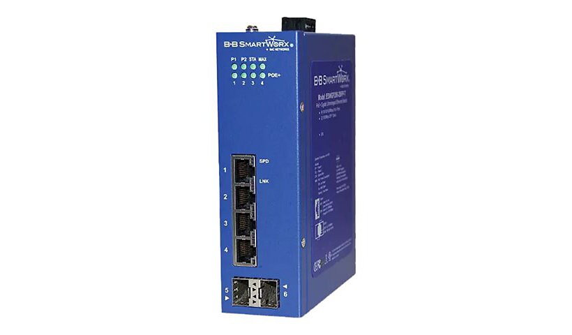 B&B SmartWorx ESWGP206-2SFP-T - switch - 6 ports - unmanaged