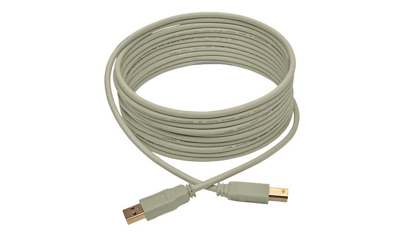 Eaton Tripp Lite Series USB 2.0 A to B Cable (M/M), Beige, 15 ft. (4.57 m) - USB cable - USB to USB Type B - 15 ft