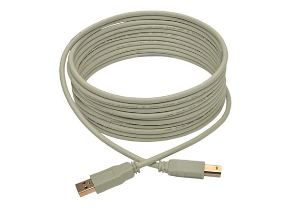 Natur kapre Orkan Tripp Lite 15ft USB 2.0 Hi-Speed A/B Cable M/M 28/24 AWG 480 Mbps Beige 15'  - USB cable - USB to USB Type B - 15 ft - U022-015-BE - USB Cables - CDW.com