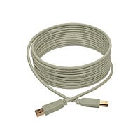 Tripp Lite 15ft USB 2.0 Hi-Speed A/B Cable M/M 28/24 AWG 480 Mbps Beige 15'