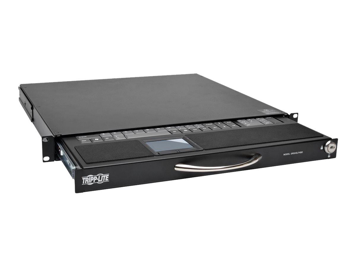 Eaton Tripp Lite Series 1U Rackmount Keyboard w KVM Cable Kit for 2-Post or 4-Post Racks - keyboard - with touchpad