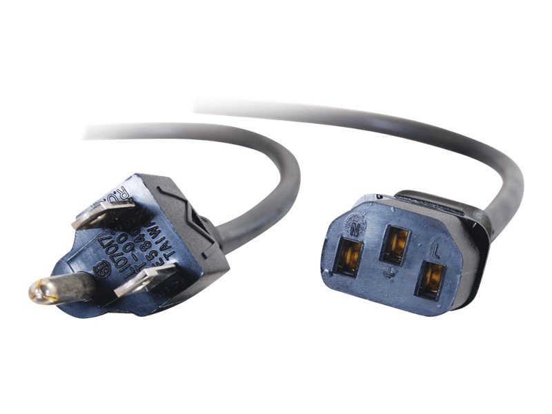 Thumbnail 3 of 4 for C2G 10ft Universal Power Cord - 18 AWG - NEMA 5-15P to IEC320C13