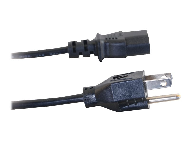 Thumbnail 4 of 4 for C2G 10ft Universal Power Cord - 18 AWG - NEMA 5-15P to IEC320C13