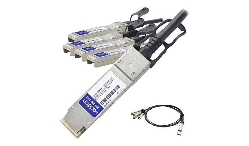 AddOn 3m Cisco Compatible QSFP+ Breakout DAC - direct attach cable - 3 m