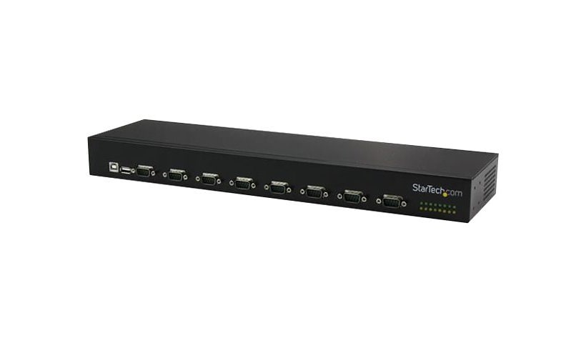 StarTech.com USB to Serial Hub - 8 Port - COM Port Retention - Rack Mount and Daisy Chainable - FTDI USB to RS232 Hub