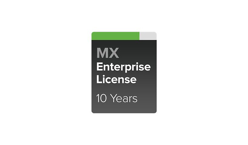 Cisco Meraki Enterprise - licence d'abonnement (10 ans) + 10 ans de support entreprise - 1 dispositif de sécurité