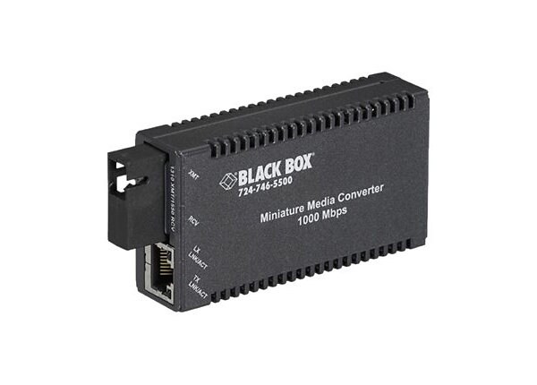 Black Box Multi-Power Miniature Media Converter - fiber media converter - GigE