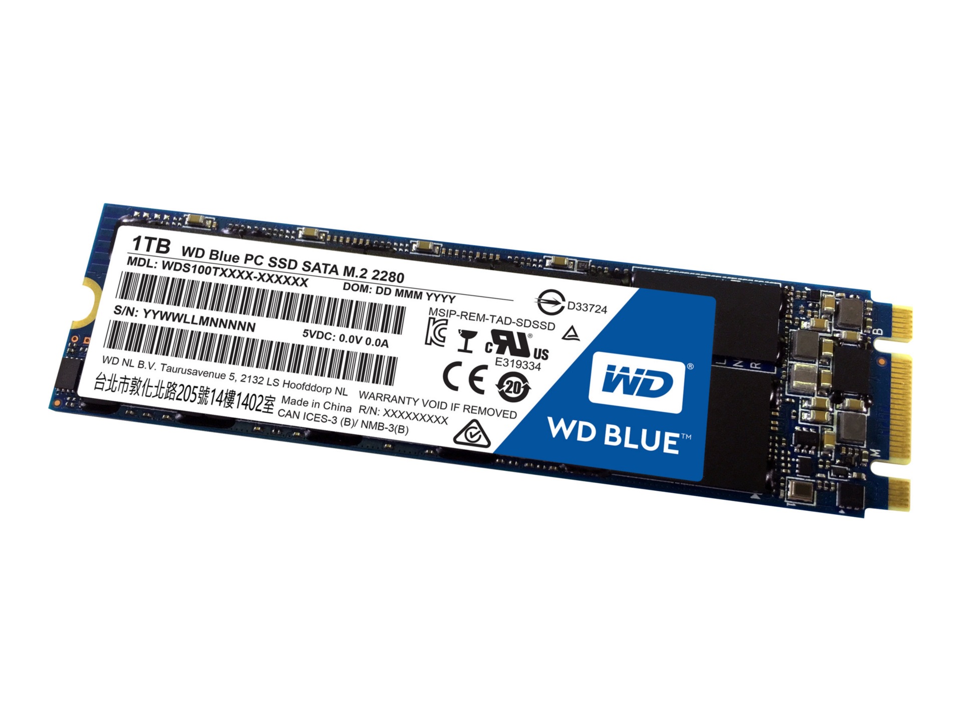 WD Blue PC SSD WDS100T1B0B - solid state drive - 1 TB - SATA 6Gb/s