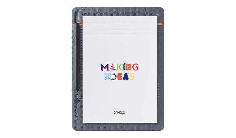 Wacom Bamboo Slate Small - digitizer - Bluetooth - medium gray with orange