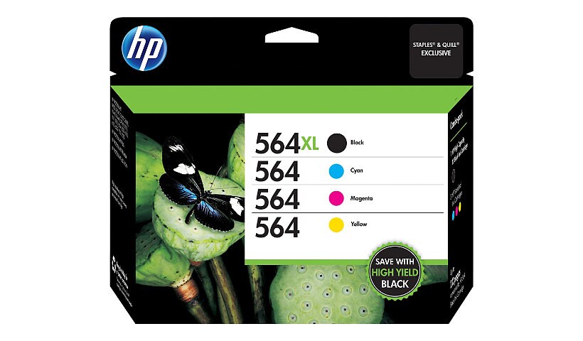 HP 564/564XL - 4-pack - Hight Capacity (black) + Standard Capacity - yellow